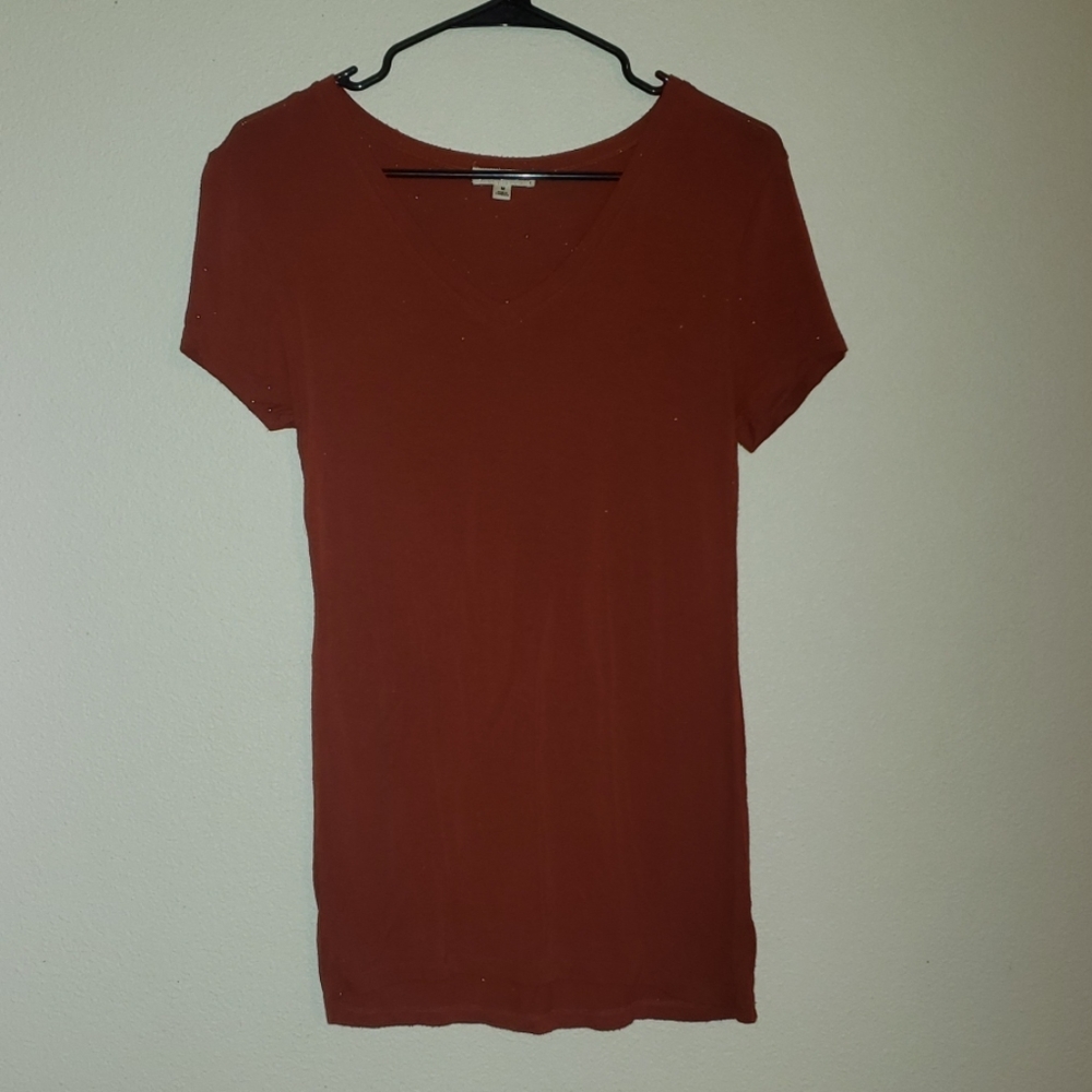 ZENANA ORANGE V-NECK